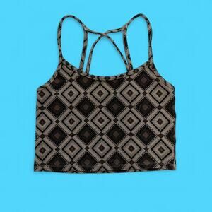 Y2k geometric crop tank